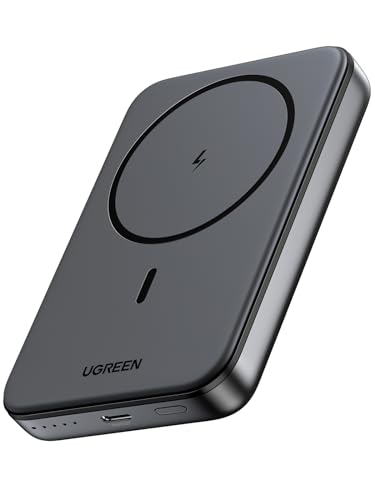 33% DESCUENTO UGREEN Nexode Power Bank Inalámbrico Magnético 10000mAh con Carga Rápida USB C 20W PD QC 3.0, Cargador Portátil Compatible con iPhone 16 15 14 13 12 Mini Plus Pro MAX (Negro)