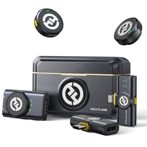 BUENA OFERTA 33% DESCUENTO Hollyland Lark M2 Combo Micrófono Inalámbrico (2TX+3RX) para Cámara, iPhone, Android, PC, 300m, 48kHz/24 bit, Hi Fi Audio, ENC Anti rumore, 40 Horas, Microfono de Solapa per Livestream, Vlog   Negro