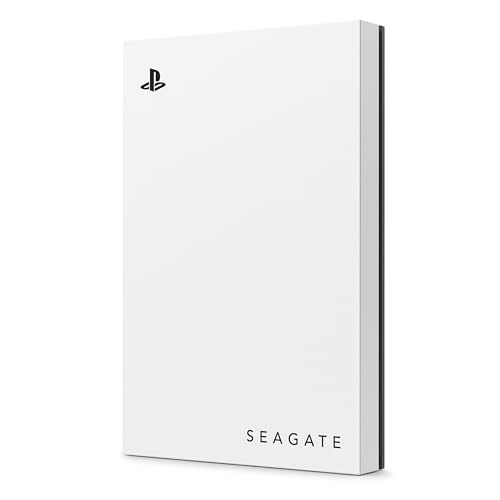 46% DESCUENTO Seagate Game Drive PS4/PS5 5 TB disco duro externo portátil, 2,5 pulgadas, USB 3.0, blanco, LED azul, incl. 2 semanas Playstation+, STLV5000202