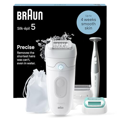 28% DESCUENTO Braun Silk épil 5, Depiladora Eléctrica Para Una Eliminación Del Vello Fácil, Piel Suave Duradera, 5 251, Blanco/Gris