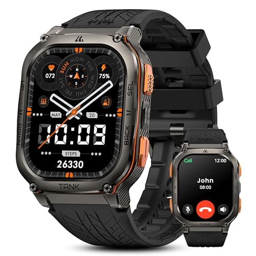 24% DESCUENTO KOSPET Tank M3 Ultra Reloj Inteligente Hombre, GPS Integrado, 1.96″ AMOLED Display, 60 Días Larga Batería, 5ATM Impermeable, Resistente Smartwatch Hombre gps con Altitude y Brújula, Llamadas Bluetooth
