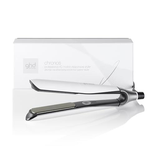 29% DESCUENTO ghd chronos blanca   plancha de pelo profesional, lisos, rizos y ondas de alta definición, 3 veces más rápida, tecnología HD motion responsive, temperatura óptima de peinado 185ºC