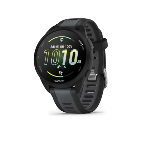 26% DESCUENTO Garmin Forerunner 165 Music, Reloj Inteligente para Correr con GPS, Pantalla Táctil AMOLED, Métricas Optimizadas, Planes de Entrenamiento, Pay, Autonomía de 11 Días, Negro