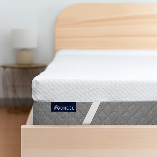 QUNCEL® Topper Viscoelastico 100% ViscoGel | 135×190 | 7cm | Desarrollado en España | Sobrecolchon Hipoalergénico, Topper Viscoelástico 135×190, Mattress Topper Colchón de Alta Densidad.