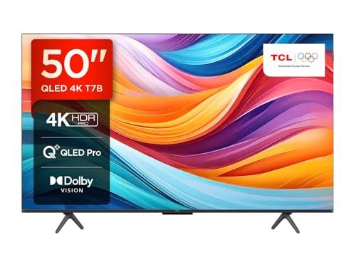 47% DESCUENTO TCL 50T7B Televisor QLED Pro de 50″, 4K Ultra HD, HDR Pro, Smart TV Powered by Google TV (Dolby Vision & Atmos, Motion Clarity, Control por Voz Manos Libres, Compatible con Google Assistant)