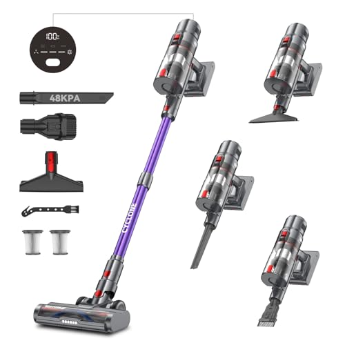 28% DESCUENTO aujun J10 Aspiradora sin Cable 48Kpa/580W/70 Mins, Aspirador Escoba sin Cable Potente, 1.5L, Bajo Ruido, Aspirador Inalámbrico Antienredo para Suelos/Alfombras/Pelo de Animales