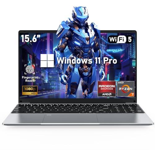 NIAKUN Ordenador Portatil Gaming, 15.6″ Laptop 16GB RAM 1TB SSD, Computadora Pc Portatil Teclado Retroiluminado, AMD Ryzen 7 5700U 8C/16T Procesador (hasta 4.3Ghz), FHD 1920x1080P, 6000mAh, Tipo C