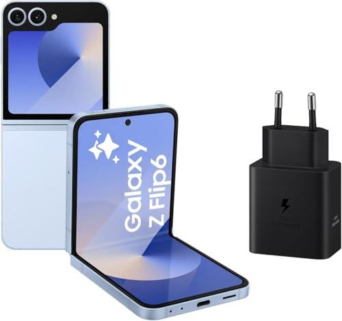 32% DESCUENTO Samsung Galaxy Z Flip6 512 GB + Cargador Teléfono Móvil con IA, Smartphone Android Libre, Cámara 50 MP, Azul (Versión Española)