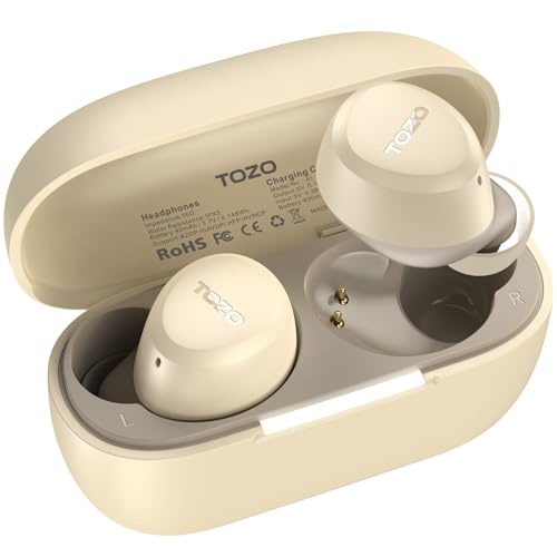 36% DESCUENTO TOZO A1 2024 Nuevo Auriculares Inalámbricos Bluetooth 5.3 con ORIGX Acústico 32H Reproducción EQ Ajuste Ultraligero USB Tipo C IPX5 Caqui