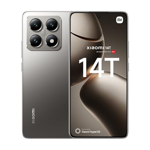 36% DESCUENTO Xiaomi 14T – Smartphone de 12+256GB, Lentes Leica Summilux, MediaTek Dimensity 8300 Ultra, Pantalla AMOLED de 6,67» 144Hz, HyperCharge 67W, Gris Titanio (Versión ES)