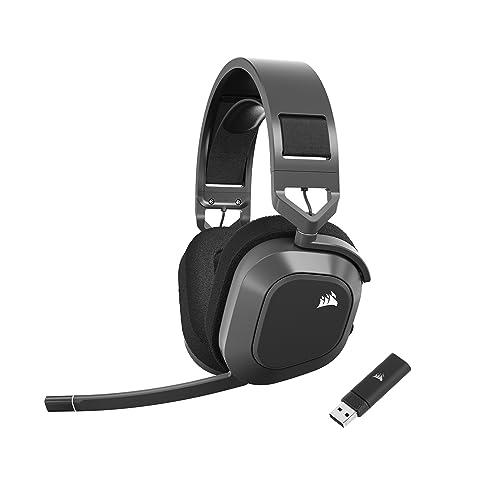 37% DESCUENTO Corsair HS80 MAX Wireless Auriculares para Juegos Multiplataforma con Bluetooth – Dolby Atmos – Micrófono de Calidad Broadcast – Compatible con iCUE – PC, Mac, PS5, PS4, Switch, Móvil – Gris Acero
