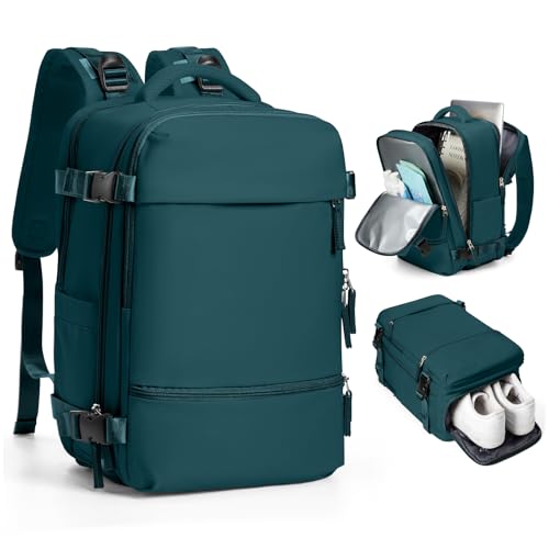 27% DESCUENTO SZLX Mochila Viaje Cabina Avion 40x20x25 Mujer Ryanair Equipaje de mano 40x20x25 Ryanair Bolsa de Viaje Maletas de Viaje Cabina Avion Mochila Ordenador Portatil 14 Pulgadas Hombre 20L,Azul pavo real