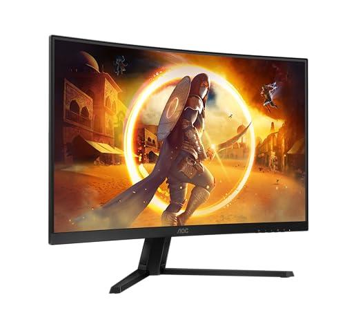 43% DESCUENTO AOC Gaming CQ32G4VE Monitor Curvo QHD de 32 Pulgadas, 180 Hercios, 0,5 ms, HDR10, FreeSync Premium (VA, 1500R, 2560×1440, HDMI, DisplayPort) Negro/Gris