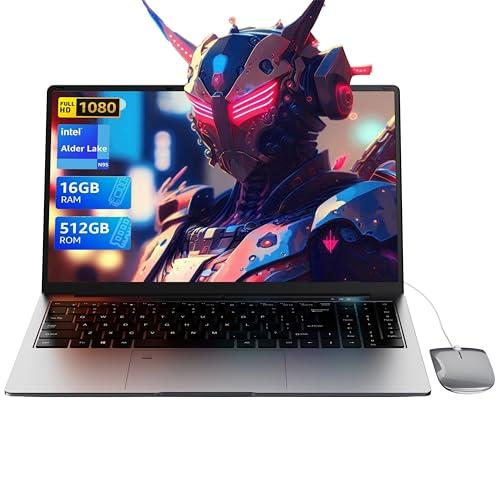 30% DESCUENTO PINSTONE 15.6 «Ordenador portátil 16 GB de RAM 512 GB SSD, PC portátil Quad Core N95, Soporte portátil Touch ID, WiFi, BT4.2, retroiluminación del Teclado, Adecuado para Estudiantes/Empresas