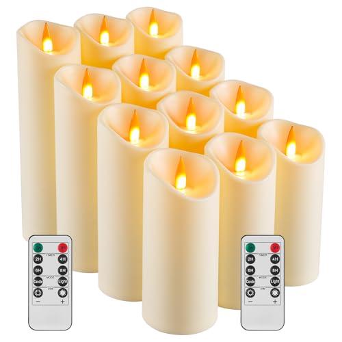 24% DESCUENTO Da by Velas LED, velas de batería LED que se pueden usar al aire libre. Una lámpara de vela de plástico como parafina. 12pcs