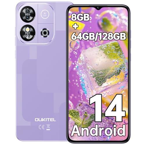 20% DESCUENTO OUKITEL C57S Telefonos Moviles Libres Moviles Android 14 6.52″ Pantalla HD+ Telefono Movil Inteligentes Smartphone 8GB RAM + 64GB ROM/128 GB 4300mAh Cámara 13MP Dual 4G SIM Face ID