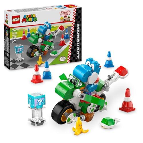 31% DESCUENTO LEGO Super Mario: Mario Kart: Moto Yoshi de Juguete, Regalo Gamer de Nintendo para Niños y Niñas de 7 Años o Más, Figura del Personaje Yoshi Azul con Accesorios de Plátano, Conos y Caparazones 72031