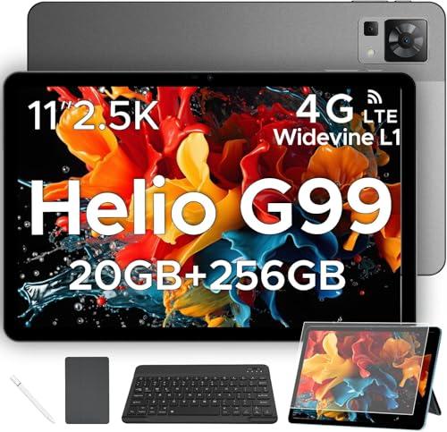 30% DESCUENTO DOOGEE T35 Tablet con Teclado y Lapiz, Helio G99 Android 14 Tablet 11 Pulgadas, 20GB+256GB/2TB TF 2.5K FHD+ Tablet Grande, Dual 4G LTE+5G WIFI/8580mAh/20MP/Widevine L1/Face ID Gaming Tableta con Funda