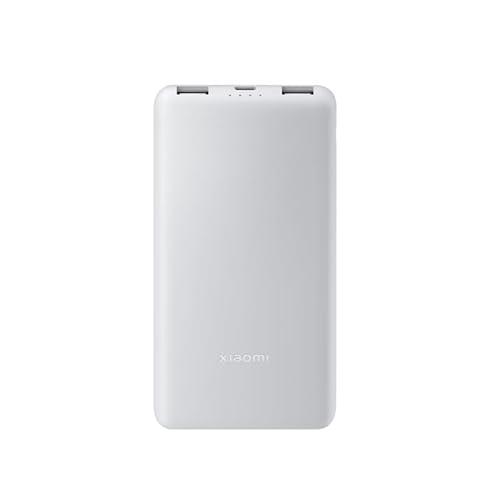 39% DESCUENTO Xiaomi Power Bank 10000mAh 22.5W Lite GL, Power Bank con Carga rápida bidireccional de 22.5 W máx, 3 Puertos de Salida, Seguros para Llevar en el avión, Blanco
