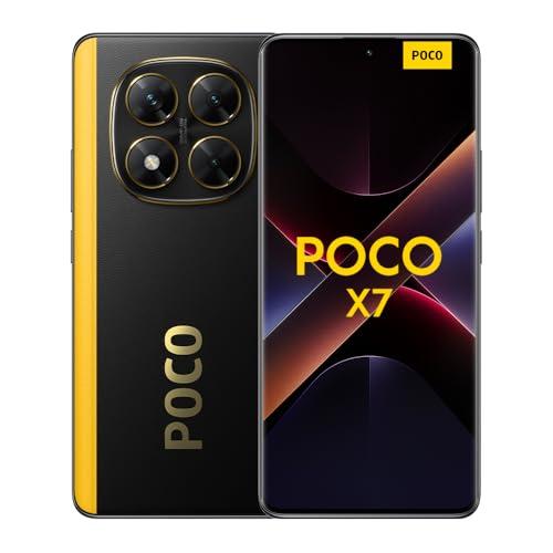 23% DESCUENTO Xiaomi POCO X7 Smartphone de 12+512GB, Pantalla CrystalRes 1.5K AMOLED Curva, MediaTek Dimensity 7300 Ultra, Cámara Principal de 50 MP con OIS, Carga Turbo de 45W, Negro (Versión ES)