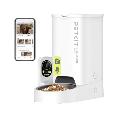 PETKIT Comedero Gato Automatico con Cámara, 1080P HG, Función AI, Dispensador Comida Gatos/Perros 3L, 2.4G WiFi, Audio Bidireccional, App Control, Cuenco de Acero Inoxidable