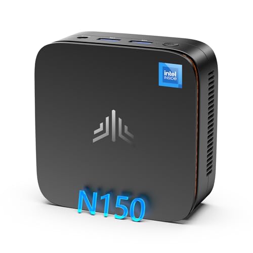 NiPoGi Mini PC E1 Twin Lake N150 (Βeats N100,3,6 GHz) 16 GB RAM/512GB M.2 SSD W 11 Pro, HDMI 2.0+DP 1.4 Mini Ordenador de Sobremesa WiFi 5, BT4.2/RJ45,4K @60HZ UHD Dual Display para Oficina