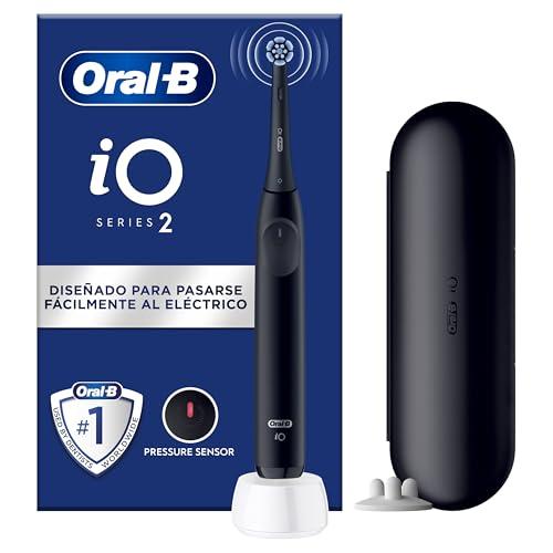 38% DESCUENTO Oral B iO 2 Cepillo de Dientes Eléctrico Negro Noche, 1 Cabezal, 1 Estuche De Viaje, 1 Portarrecambios, 3 Modos De Cepillado, Sensor De Presión y Temporizador, Diseñado por Braun