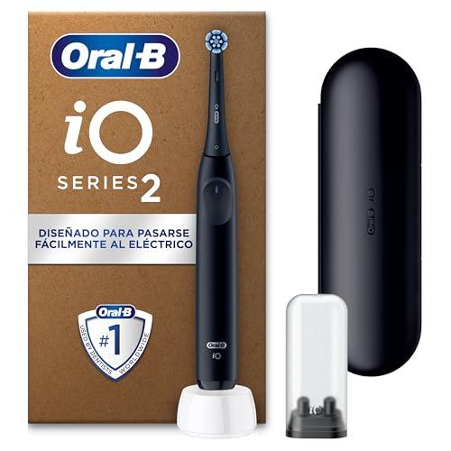47% DESCUENTO Oral B iO 2 Cepillo de Dientes Eléctrico Negro Noche, 1 Cabezal, 1 Estuche De Viaje, 1 Soporte de Recambios de Viaje, 3 Modos De Cepillado, Sensor De Presión y Temporizador, Diseñado por Braun
