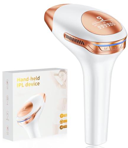 38% DESCUENTO 21J Depiladora Laser, 3 en 1 Depiladora Luz Pulsada Eficiente, 600NM 1200NM Laser Depilacion, 9 Niveles Energía y 999,900 Luz Pulsada para Hombres, Mujeres, Cara, Axilas, Piernas, Cuerpo