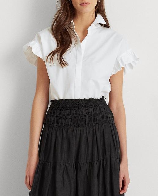 Camisa de mujer lisa de manga corta – Primeriti