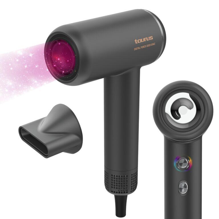 Taurus – Secador de pelo Ionic 1800w Potencia 2 velocidades 5 temperaturas Botón golpe de aire frío para fijar el peinado Iónico antiencrespamiento Liviano y transportable | Miravia
