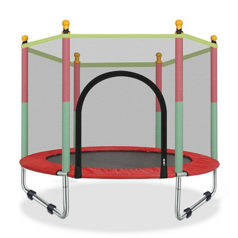 ALLINLIFE Trampolín portátil para niños de 140 cm / 160 cm,Cama elástica – trampolín 6FT, 8FT ideal para regalo de Navidad, espuma anticolisión para saltar y actividades de trampolín interior en trampolín interior para 4-15 años | Miravia