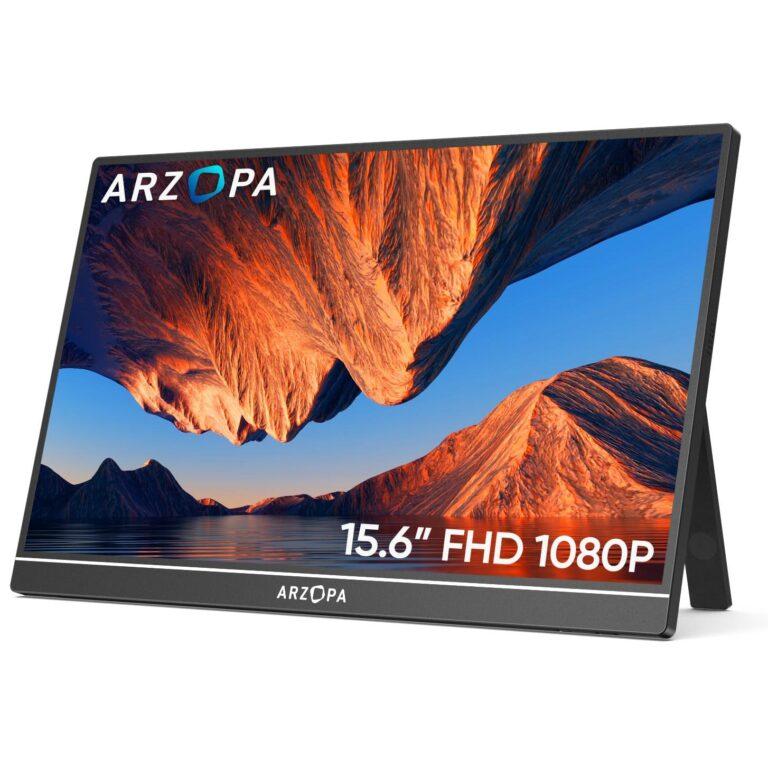 ARZOPA Monitor Portátil 15.6» Alta Resolución 1080P IPS Audio Incorporado Montaje en Escritorio | Miravia