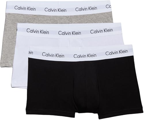 51% DESCUENTO Calvin Klein Low Rise Trunk 3pk 0000u2664g Bóxer, Multicolor (Black/White/Grey Heather), L Hombre