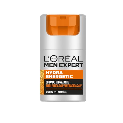 39% DESCUENTO L’Oréal Men Expert Crema hidratante antifatiga para hombre, Crema Hydra Energetic para hombre con Vitamina C*, Combate la apariencia de ojeras e hidrata la piel 50 ml