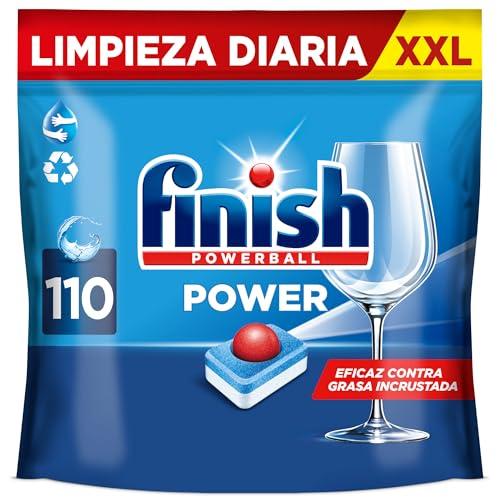 Finish Powerball Power All in 1 Pastillas para el lavavajillas todo en 1 Pack ahorro 110 pastillas