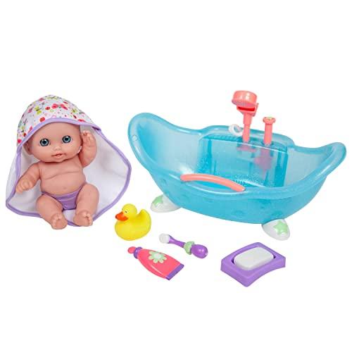 47% DESCUENTO JC TOYS Muñeca Lil’ Cutesies de 21 cm de Vinilo Suave, Incluye bañera con Ducha Funcional y 5 Accesorios, Ideal para Jugar, Azul, diseñado por Berenguer, +2 años
