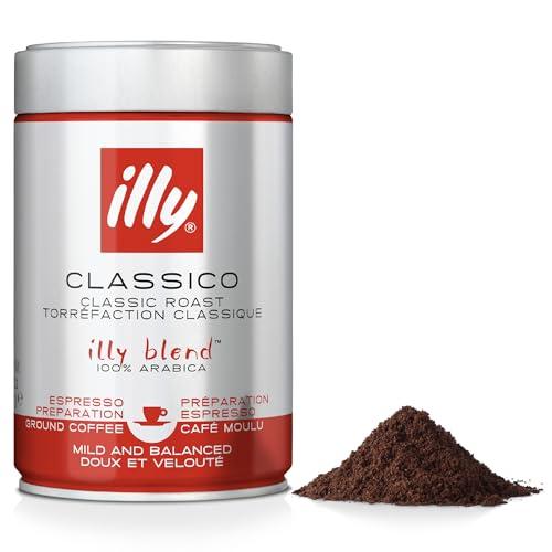 38% DESCUENTO illy Café, café molido Classico, tostado medio, granos de café 100% arábico, 250 g