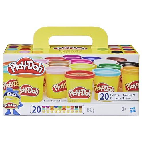 40% DESCUENTO Play Doh Pack de 20 Botes de Plastilina No Tóxica, Surtido de Colores, Manualidades y Actividades Creativas, Niños y Niñas de 2 Años o Más