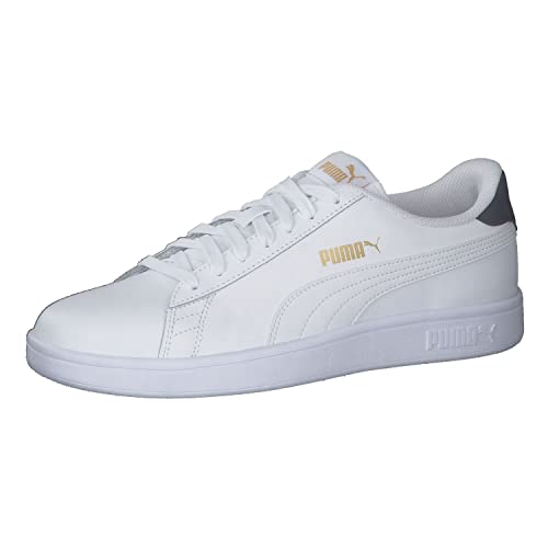 46% DESCUENTO PUMA Smash V2 L, Zapatillas de Deporte Unisex adulto, Puma White Puma White Peacoat Puma Team Gold, 42.5 EU