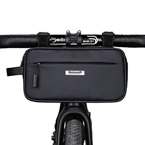 WILDKEN Bolsa Manillar Bicicleta Impermeable MTB de Bolsillo Bolsa para el Pecho Bolsa para el Hombro Ciclismo Accesorios con y Reflectante MTB Bicicleta (Negro)