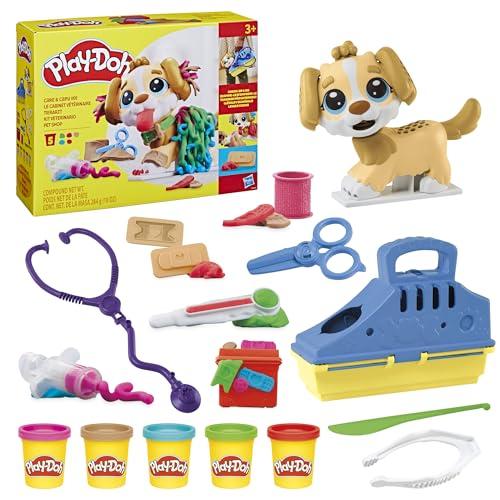 34% DESCUENTO Play Doh Kit Veterinario Set con Cachorro de Juguete, transportín, 10 Herramientas, 5 Colores