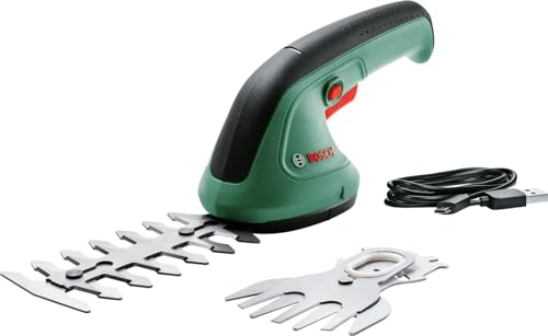 33% DESCUENTO Bosch Home and Garden 0600833303 Tijeras de Jardín EasyShear, Batería de 3.6.V Integrada, Tiempo de Funcionamiento: 40 min, Longitud de Cuchilla: 12.cm (Setos)/8.cm (Césped), en Caja Verde