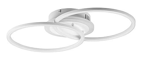 DESCUENTAZO 55% DESCUENTO Reality, Plafón, Venida incl. 1 x LED,SMD,25,0 Watt,4000K,3000 Lm. Cuerpo: Metal, estera blanca A:50,0cm, L:30,0cm, A:7,5cm Regulable mediante interruptor,Montaje en techo y pared,4000K