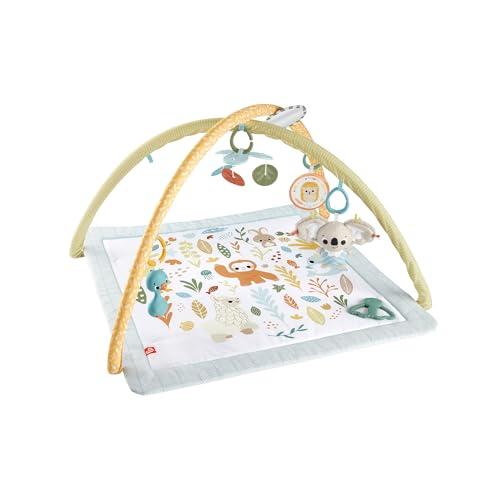DESCUENTAZO 40% DESCUENTO Fisher Price Sensimals Gimnasio infantil Simply Senses Alfombra de actividades con juguetes sensoriales para bebé recién nacido (Mattel HRB15)