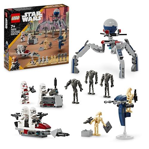 27% DESCUENTO LEGO Star Wars Pack de Combate: Soldado Clon y Droide de Combate, Juguete Infantil, Moto Speeder de Juguete, Figura Tri Droide y Puesto Defensivo, Regalo para Niños y Niñas de 7 Años o Más 75372