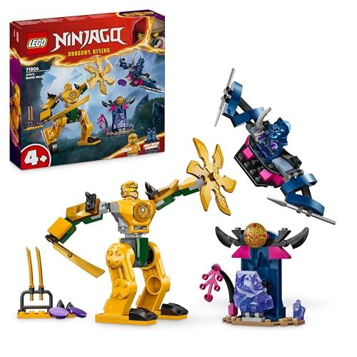 25% DESCUENTO LEGO Ninjago Meca de Combate de Arin, Set de Juguete Ninja Infantil con Minifigura de Personaje de la Serie con Catana y Figura de Acción Articulada, Regalo para Niños y Niñas de 4 Años o Más 71804
