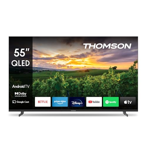 38% DESCUENTO THOMSON 55 Pulgadas (139 cm) QLED Smart Android TV (WLAN, HDR, Triple Tuner DVB C/S2/T2) – 55QA2S13 2023