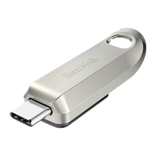 35% DESCUENTO SanDisk 128GB Ultra Luxe, Unidad Flash USB Type C, rendimento USB 3.2 Gen 1 con diseño metálico, hasta 400 MB/s, Plata