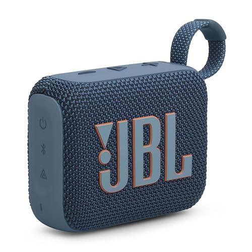 36% DESCUENTO JBL GO 4, Altavoz inalámbrico portátil con Bluetooth, resistente al agua y al polvo IP67, hasta 7h de reproducción más 2h extra con Playtime Boost, azul